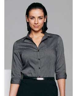 Henley Stripe Ladies, 3/4 Sleeve